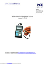 PCE TT-100 Bedienungsanleitung