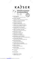 KAYSER WHIPcreamer SYMPHONIE Gebrauchsanleitung