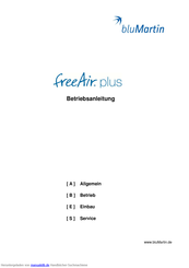 bluMartin freeAir plus Betriebsanleitung