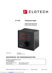 Elotech R 1120 Beschreibung Und Bedienungsanleitung