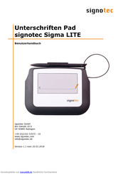 signotec Sigma LITE Benutzerhandbuch