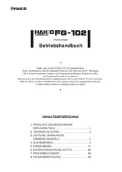 Hakko FG-102 Betriebshandbuch