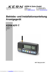 KERN KFF-T Betriebs Und Installationsanleitung