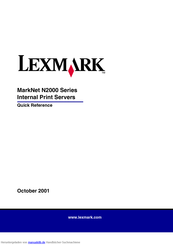 Lexmark MarkNet N2000 Serie Kurzanleitung