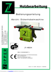 Zipper ZI-HB204 Bedienungsanleitung
