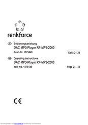 Renkforce RF-MP3-2000 Bedienungsanleitung