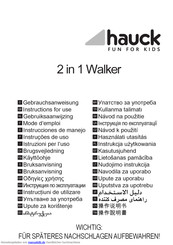 Hauck 2 in 1 Walker Gebrauchsanweisung
