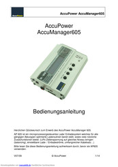 AccuPower AccuManager605 Bedienungsanleitung
