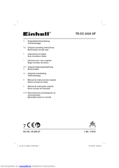 EINHELL TE-CC 2025 UF Originalbetriebsanleitung