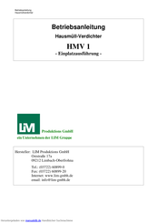LIM HMV 1 Betriebsanleitung