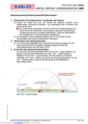 Kübler SGT-Speermessbox Montage-, Wartungs-, Und Bedienungsanleitung