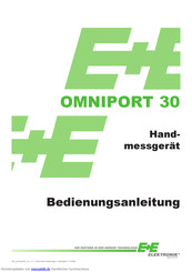 E+E Elektronik OMNIPORT 30 Bedienungsanleitung