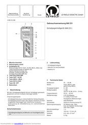 Leybold 666 231 Gebrauchsanweisung