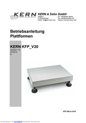 KERN KFP 6V20 LM Betriebsanleitung