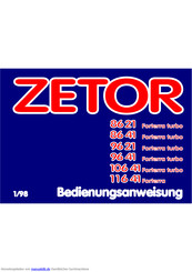 Zetor 9621 Forterra turbo Handbuch