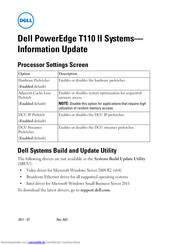 Dell PowerEdge T110 II Informationsaktualisierung