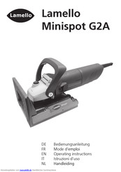 Lamello Minispot G2A Bedienungsanleitung