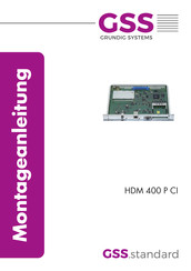 Gss HDM 400 P CI Montageanleitung