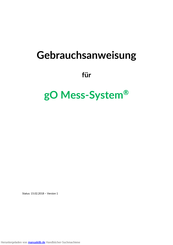 greenTEG gO Mess-System Gebrauchsanweisung