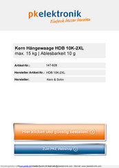 KERN HDB 10K-2XL Betriebsanleitung