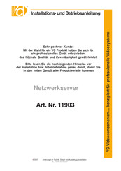 vc Netzwerkserver Installation Und Betriebsanleitung