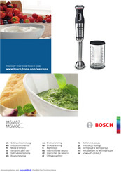 Bosch MSM87 Serie Gebrauchsanleitung