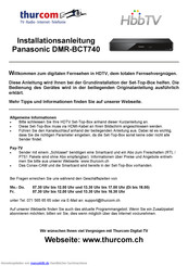 Panasonic DMR-BCT740 Installationsanleitung