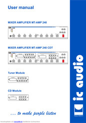 IC Audio MT-AMP 240 CDT Bedienungsanleitung