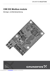 Grundfos CIM 2XX Modbus Montage- Und Betriebsanleitung