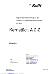 Krefft A 2-2 Originalbetriebsanleitung