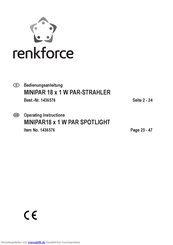 Renkforce MINIPAR 18 x 1 W Bedienungsanleitung