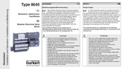 Burkert 8640 AirLine Schnellstart-Bedienungsanleitung