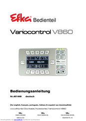Efka Variocontrol V860 Bedienungsanleitung