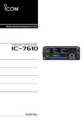 icon IC-7610 Bedienungsanleitung