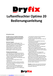 Dryfix Optimo 20 Bedienungsanleitung