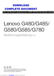 Lenovo G480 Bedienungsanleitung