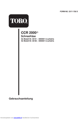 Toro CCR 2000 Gebrauchsanleitung