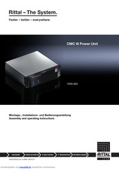 Rittal CMCIII Montage-, Installations- Und Bedienungsanleitung