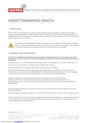 Isotra DAKOTA Montageanleitung