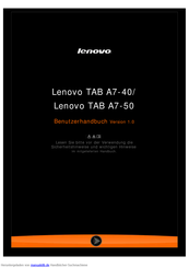 Lenovo TAB A7-50 Benutzerhandbuch