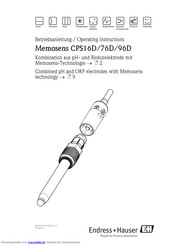Endress+Hauser Memosens CPS76D Betriebsanleitung