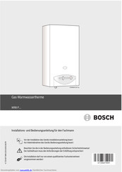 Bosch WR8 P serie Handbuch