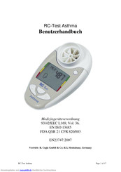 Cegla RC-Test Asthma 4000 Benutzerhandbuch