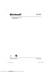 EINHELL GS 4400 Originalbetriebsanleitung