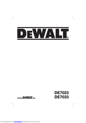 DeWalt DE7023 Originalanweisungen