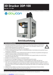 daycam 3DP-100 Betriebsanleitung