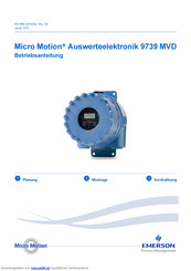 Emerson Micro Motion 9739 MVD Betriebsanleitung
