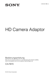 Sony CA-FB70 Bedienungsanleitung