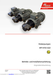 Buhler BFP ATEX-3GD Betriebs Und Installationsanleitung