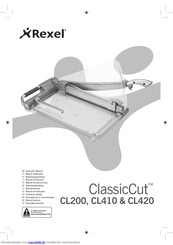Rexel ClassicCut CL200 Bedienungsanleitung